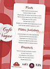 Cafe Vogue menu