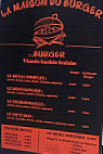 La Maison Du Burger menu