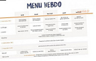 Café Fauve menu