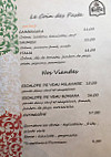 Cap Au Sud Pizzeria menu