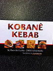 Kobanê Kebab menu