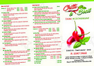 Chilli Basil Thai menu