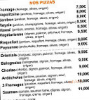 Le Calixte menu