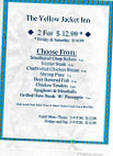 Yellow Jacket Inn menu