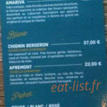 Refuge De Lognan menu