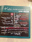 Kate's Downton Cafe menu