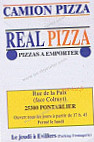 Camion Real Pizza menu
