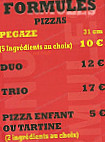 Pegaz'pizza menu