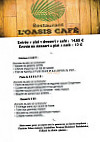 L'oasis Café menu