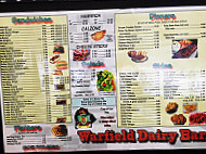 Warfield Dairy menu