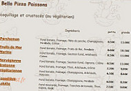 Bella Pizza menu