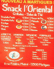 Snack L' Oriental menu