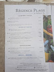 Régence Plage By Radisson Blu menu