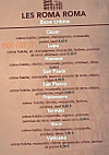 Roma Roma menu