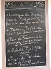 La Fontaine menu