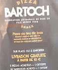 Pizza Bartoch menu