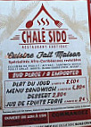 Chalê Sido menu