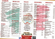 Tex-mex La Pampa menu