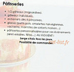 Aux Petits Fours Jean-Paul Saint-Criq menu