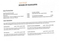Burger Et Cassolette menu