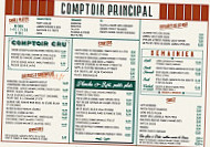 Comptoir Principal menu