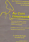 Au Coin Gourmand menu