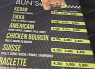 O'bun's Burger menu