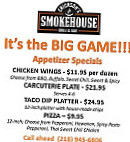 Erickson's Smokehouse Grill menu