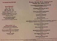 La Boheme menu