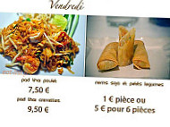 Thaï Kitchen menu