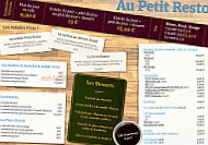 Au Petit Resto menu