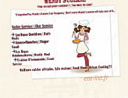 Wendy's Cuisine menu