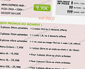 Univers Pizza menu