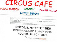 Circus Café menu