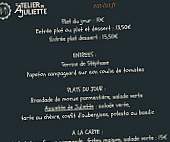 L'atelier De Juliette menu