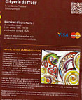 Crêperie du Frugy menu