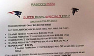 Rasco Ny Pizza menu