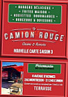 Le Camion Rouge menu