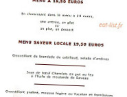 Le Bengy menu