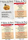 Balcón De María menu