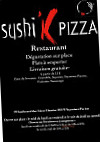 Sushi'k Pizza menu