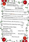 A La Rose menu