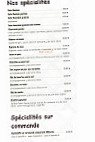 La Flambee Alsacienne menu