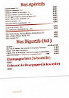 Le Chateaubriant menu