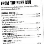 Crossfield's Australian Pub menu