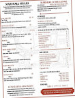 Marshall Steakhouse menu