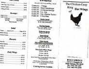 The Chicken Coop menu