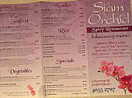 Siam Orchid Spicy menu