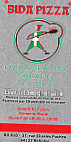Bida Pizza menu