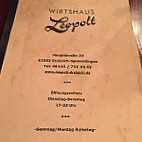 Leopolt menu